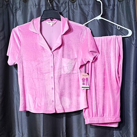Juicy Couture 3-Piece Womens Pajama Set Lounge Wear Soft Comfy Rhinestone - Picture 4 of 12